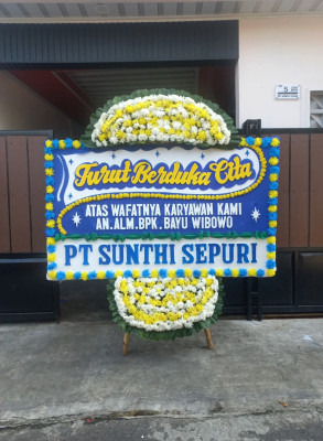 Papan Bunga Duka di Kartoharjo